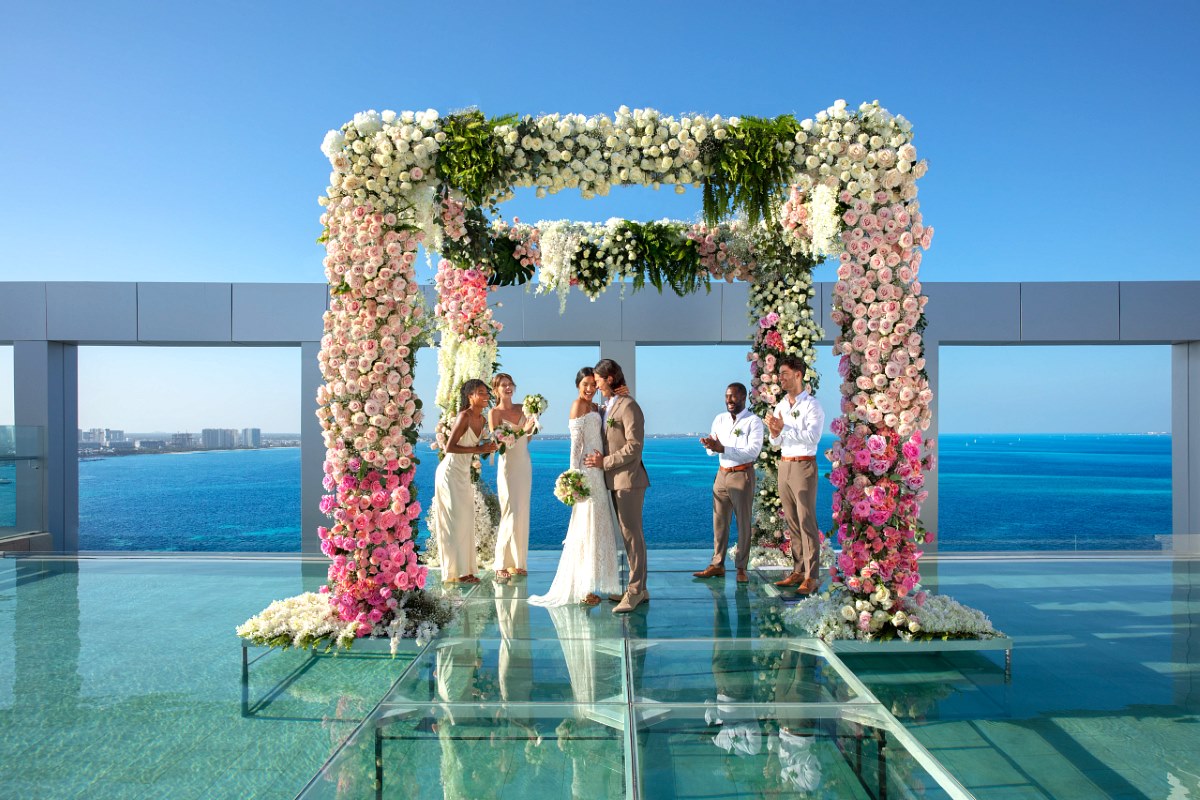 breathless cancun soul wedding ceremony rooftop