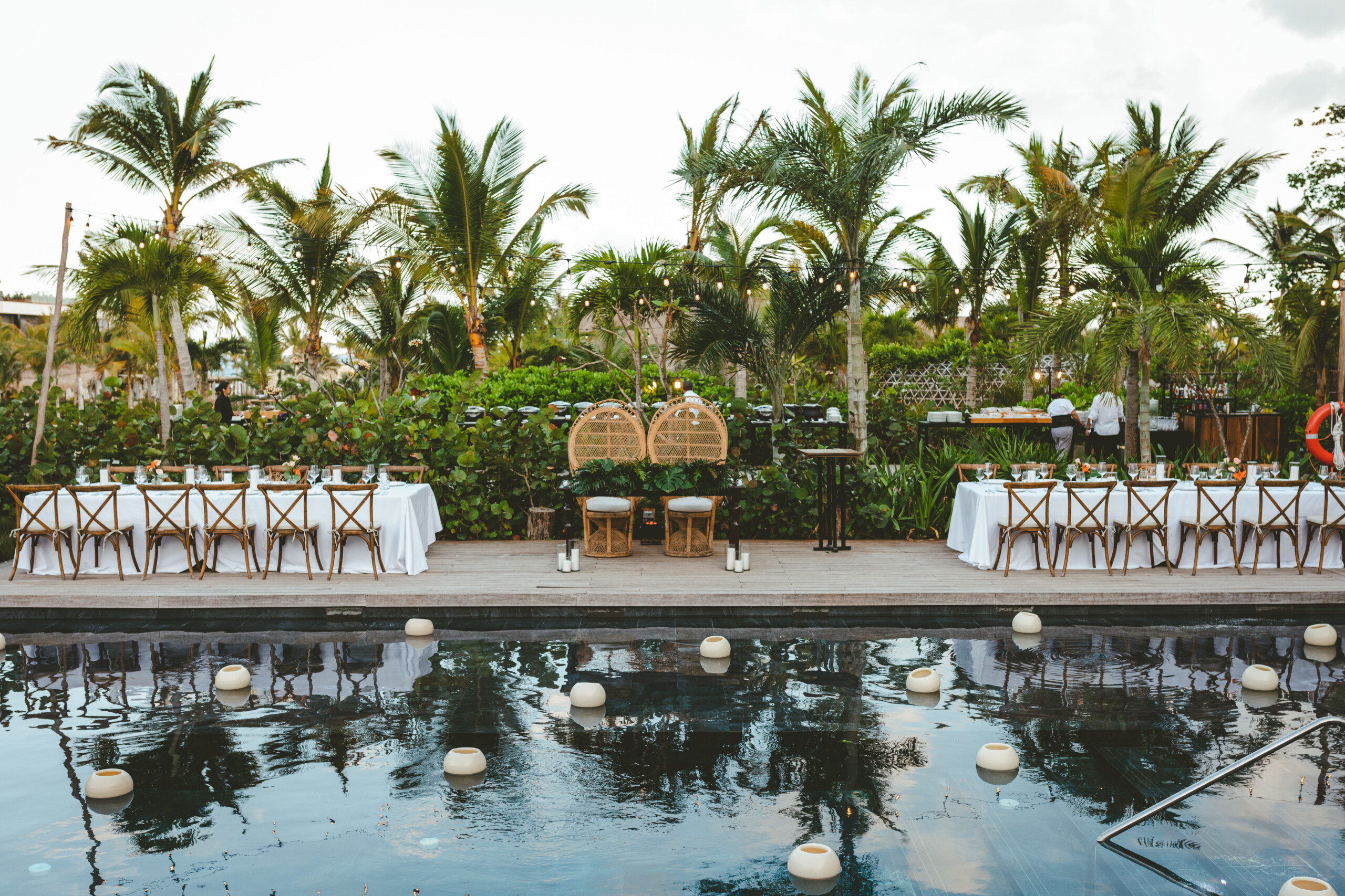 Secrets Moxche poolside wedding venue for destination wedding in mexico