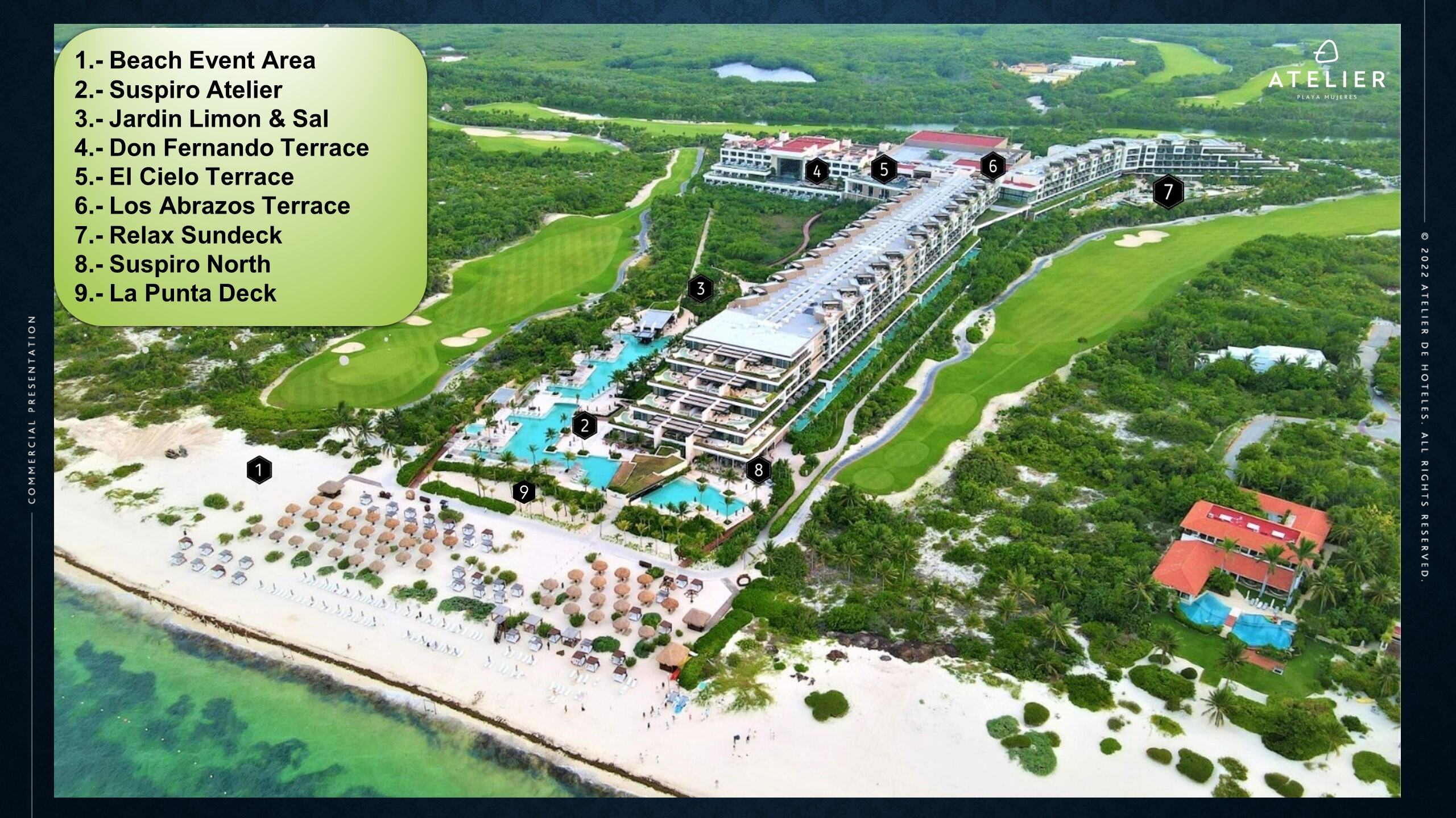 atelier playa mujeres wedding venue map